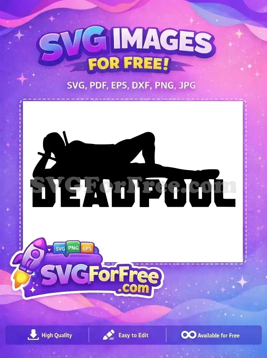Free Relaxing Pose Free Pool Stick Deadpool Movie Free SVG