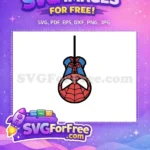 Free Upside-Down View Free Blue Accents Spiderman Free SVG - Instant Download