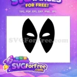 Free Black Mask Free Superhero Eyes Deadpool Free SVG - Instant Download