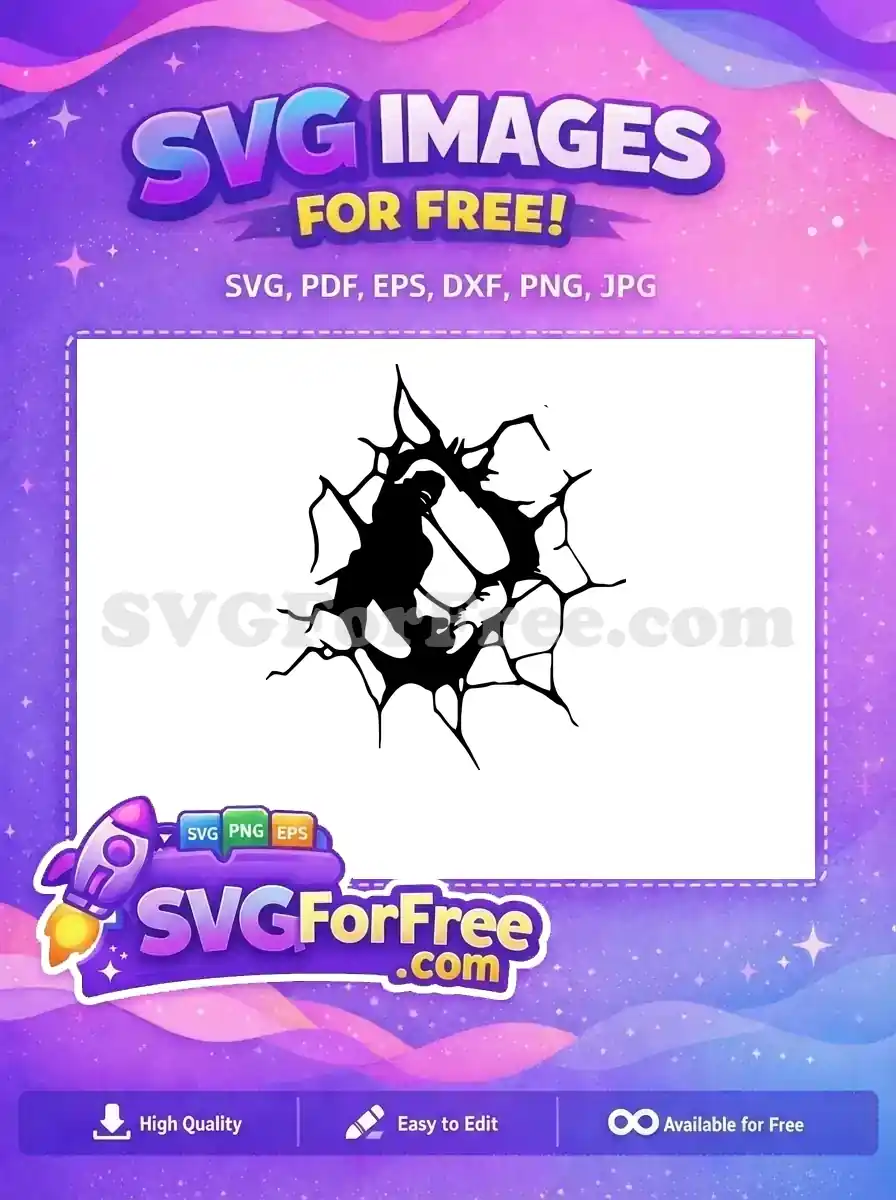 Free Silhouette Bursting Free Superhero Comic Free SVG