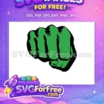 Free Green Fist Smash Free Superhero Punch Comic Free SVG - Instant Download
