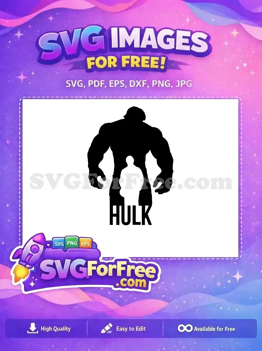Free Silhouette Smash Free Gamma Rays Hulk Free SVG