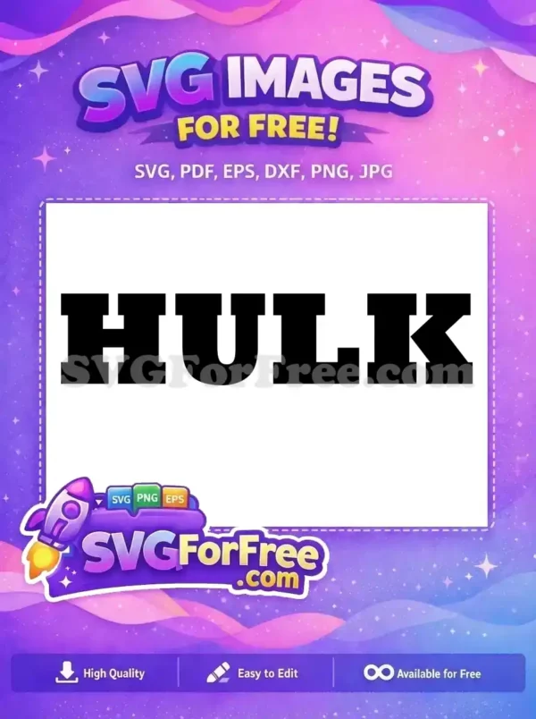 Free Blocky Letters Free Superhero Font Hulk Movie Free SVG