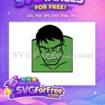 Free Angry Green Character Free Superhero Face Avengers Free SVG - Instant Download