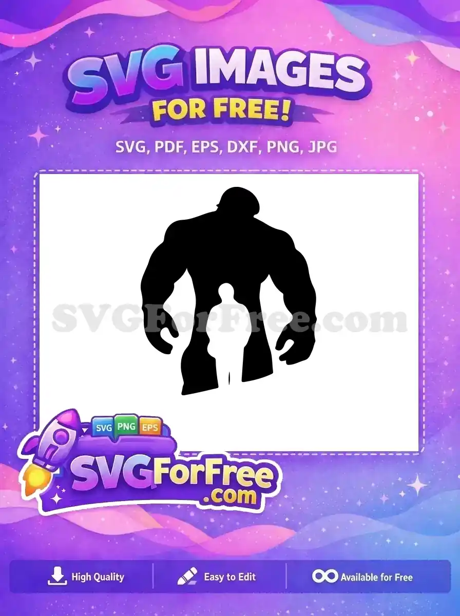 Free Silhouette Smash Free Bruce Banner Superhero Free SVG