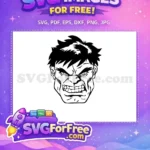 Free Angry Eyes Free Black Hair Superhero Free SVG - Instant Download