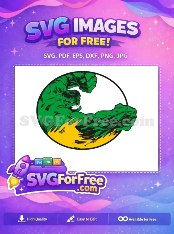 Free Angry Hulk Smash Free Green Character Avengers Free SVG