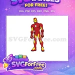Free Red Yellow Armor Free Iron Man Pose Movie Free SVG - Instant Download