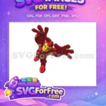 Free Red Gauntlet Free Flying Superhero Avengers Free SVG - Instant Download