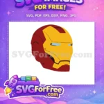 Free Gold Mask Free Red Details Iron Man Free SVG - Instant Download