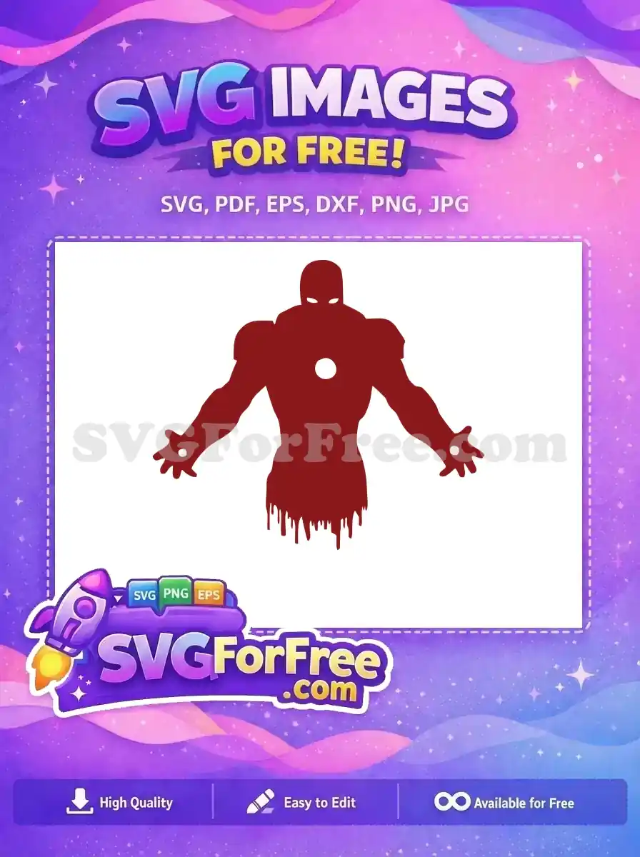 Free Burgundy Iron Man Free Dripping Superhero Avengers Free SVG