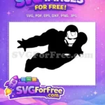 Free Flying Pose Free Metallic Suit Iron Man Free SVG - Instant Download