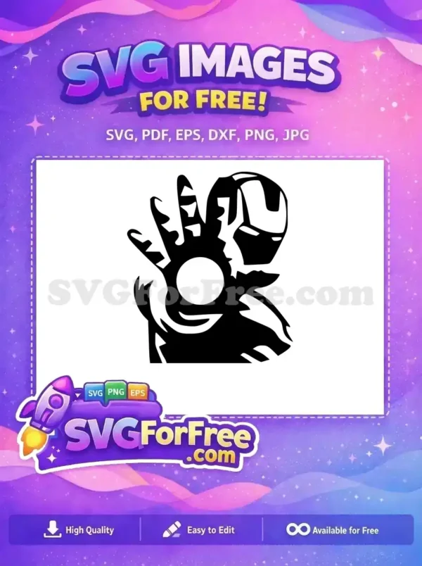 Free Arc Reactor Free Open Palm Iron Man Free SVG Free Arc Reactor Free Open Palm Iron Man Free SVG