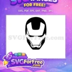 Free Iron Man Mask Free Superhero Silhouette Avengers Free SVG 1 - Instant Download