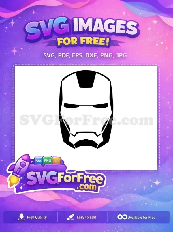 Free Iron Man Mask Free Superhero Silhouette Avengers Free SVG 3