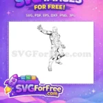 Free Outlined IronMan Pose Free Hand Gesture Avengers Free SVG - Instant Download