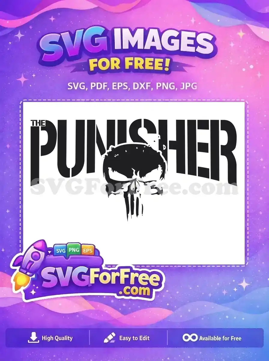 Free Skull Detail Free Superhero Emblem The Punisher Free SVG