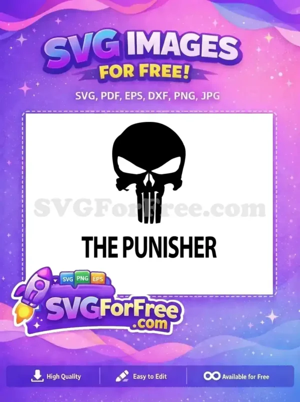 Free Skull Silhouette Free Superhero Punisher Movie Free SVG 1