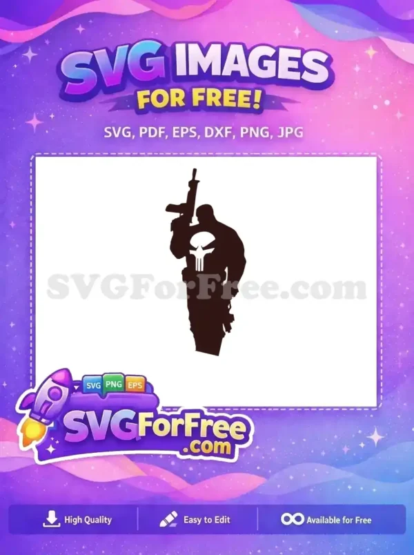 Free Skull Logo Free Gun Silhouette The Punisher Free SVG