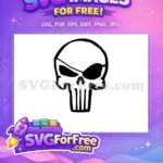 Free Skull Silhouette Free Superhero Emblem Punisher Free SVG - Instant Download