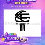 Free American Flag Free Skull Punisher Superhero Free SVG - Instant Download