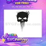 Free Dripping Ink Free Skull Graphic Superhero Free SVG - Instant Download