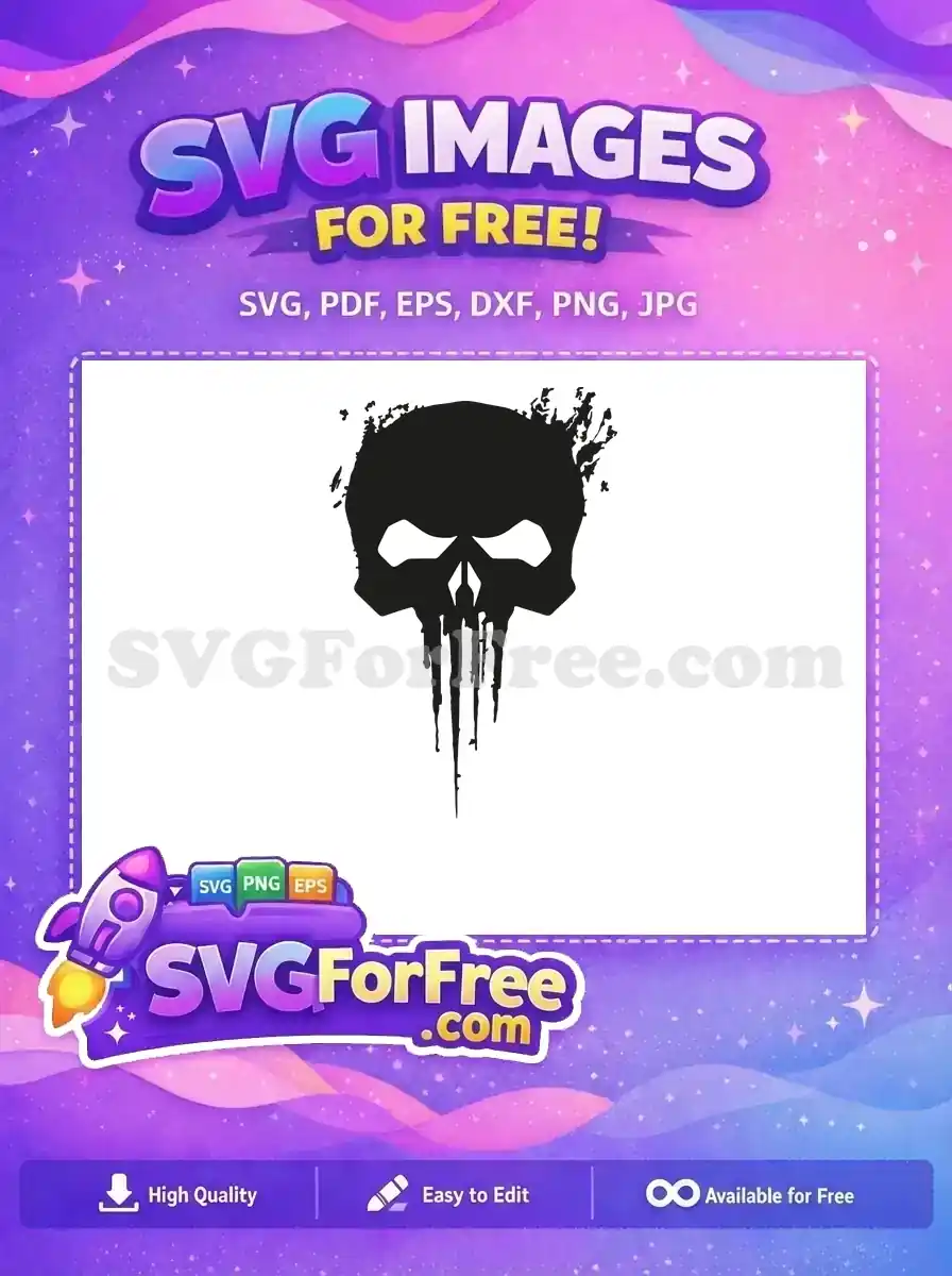Free Dripping Ink Free Skull Graphic Superhero Free SVG