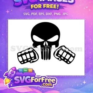 Free Black Skull Free Clenched Fists Superhero Free SVG