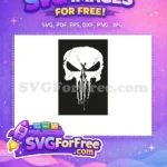 Free White Skull Free Dripping Superhero Punisher Free SVG - Instant Download
