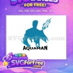 Free Blue Aquaman Trident Free Silhouette Pose Aquaman Free SVG - Instant Download