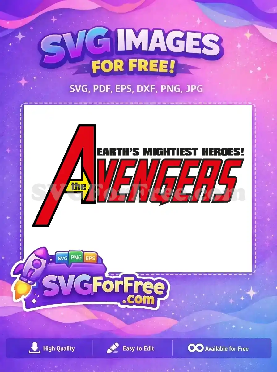 Free Red Bold Avengers Free Earths Mightiest Heroes Free SVG