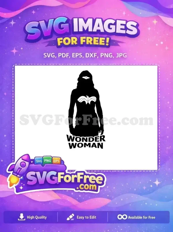 Free Silhouette Tiara Free Superhero Symbol Wonder Woman Free SVG