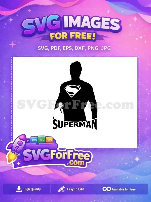 Free Silhouette Superman Free Clark Kent Disguise Movie Free SVG 1