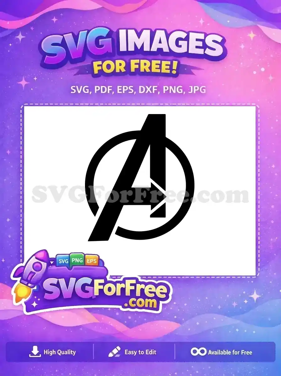 Free Avengers Logo Free Superhero Symbol Avengers Free SVG 1