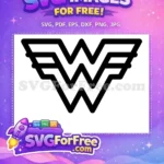 Free Wonder Woman Logo Free Minimalist DCEU Movie Free SVG - Instant Download