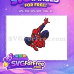 Free Dynamic Pose Free Red Blue Spiderman Free SVG 2 - Instant Download