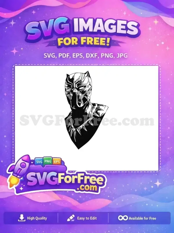 Free Black Panther Mask Free Necklace Detail Movie Free SVG 2 Free Black Panther Mask Free Necklace Detail Movie Free SVG 2