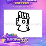 Free Fist Up Free Power Superhero Free SVG - Instant Download