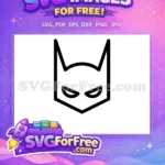 Free Dark Knight Mask Free Superhero Minimalist Batman Free SVG - Instant Download