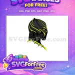 Free Black Panther Mask Free Yellow Highlights Superhero Free SVG - Instant Download