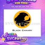 Free Black Canary Bird Free Superhero Logo Yellow Free SVG - Instant Download