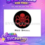 Free Red Octopus Free Skull Villain Red Skull Free SVG - Instant Download