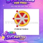 Free Red Yellow Firestorm Emblem Free Superhero Free SVG - Instant Download