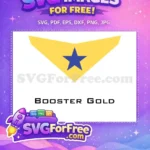 Free Gold Emblem Free Blue Star Booster Gold Free SVG - Instant Download
