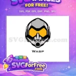 Free Wasp Superhero Mask Free Yellow Visor Avengers Free SVG - Instant Download