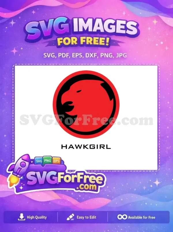 Free Red Hawk Symbol Free Superhero Logo HawkGirl Free SVG