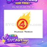 Free Blazing Number Four Free Fantastic Four Movie Free SVG - Instant Download