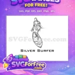 Free Metallic Superhero Free Silver Surfer Pose Film Free SVG - Instant Download
