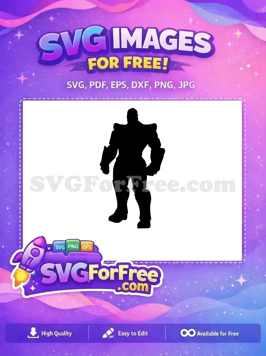 Free Armored Silhouette Free Superhero Thanos Avengers Free SVG
