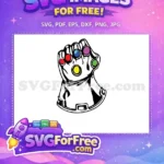 Free Infinity Stones Gauntlet Free Superhero Hand Avengers Free SVG - Instant Download